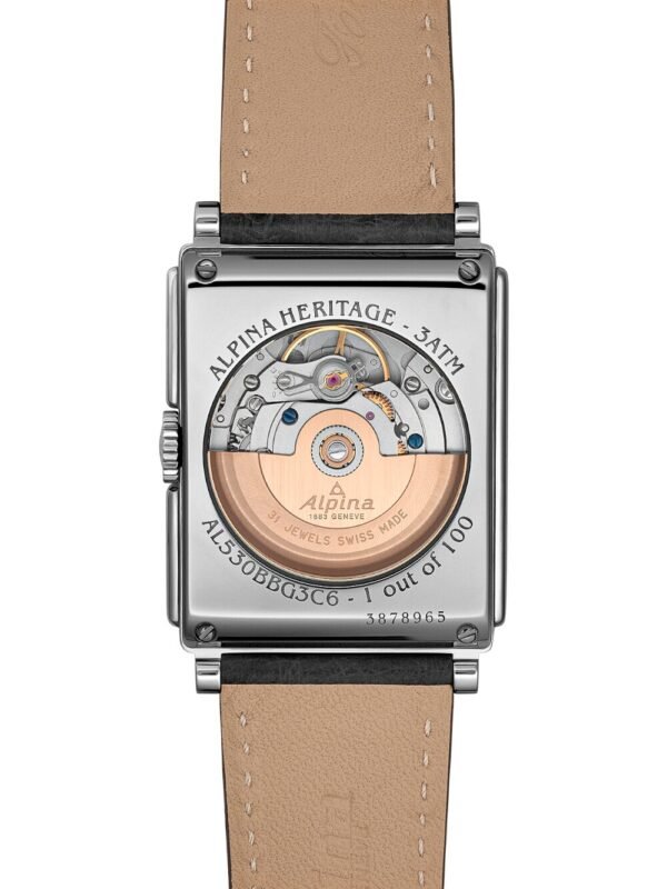 Alpina AL-530BBG3C6 Orologio Uomo Alpiner Vintage Carree Automatico Edizione Limitata 33mm 3ATM