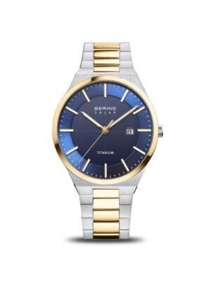 Bering orologio cronografo uomo Solar Titanio/Oro