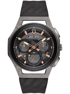 Bulova 98A162 Curv Cronografo Orologio Uomo 44mm 3ATM