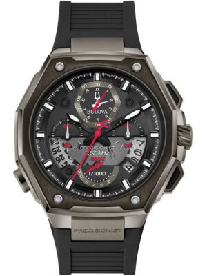 Bulova 98B358 Precisionist Cronografo Orologio Uomo 46mm 30ATM