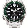 Citizen Promaster Automatico Diver NY0084 Sub 200 Metri Cinturino Acciaio Quadrante Nero Ghiera Verde
