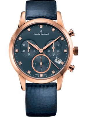 Claude Bernard 10231-37R-BUIPR1 Orologio Donna Classico Cronografo 35mm 5ATM