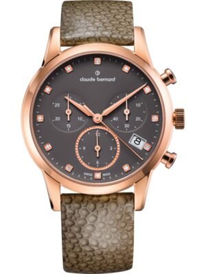 Claude Bernard 10231-37R-TAPR1 Orologio Donna Classico Cronografo 35mm 5ATM