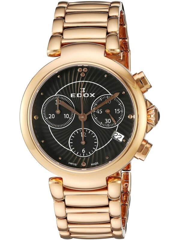 Edox 10220-37RM-NIR LaPassion Cronografo Orologio Donna 35mm 5ATM