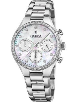 Festina F20401/1 Boyfriend Cronografo Orologio Donna 36mm 5ATM
