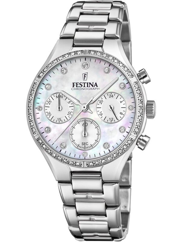 Festina F20401/1 Boyfriend Cronografo Orologio Donna 36mm 5ATM