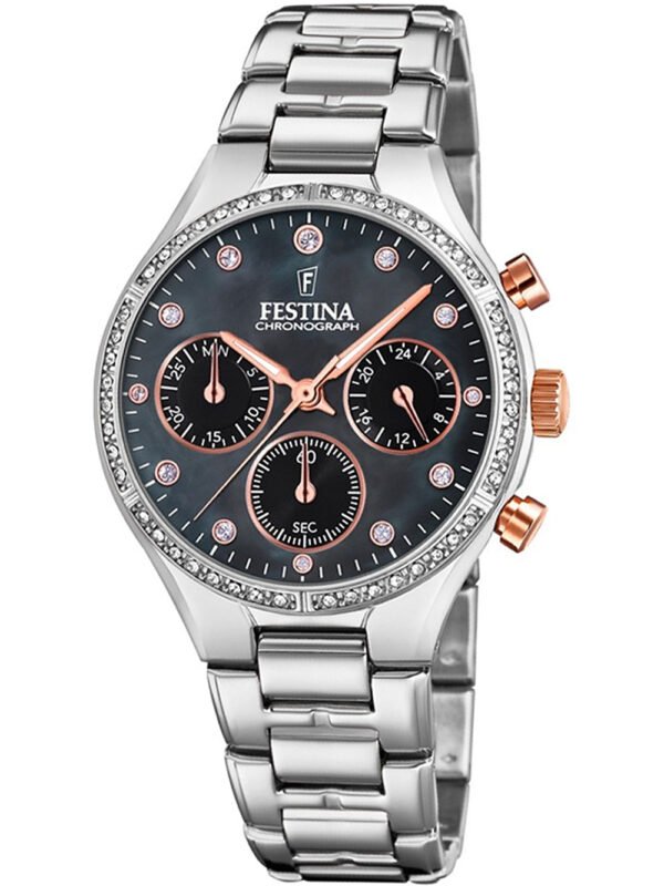 Festina F20401/4 Boyfriend Cronografo Orologio Donna 36mm 5ATM