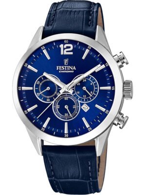 Festina F20542/2 Timeless Cronografo Orologio Uomo 44mm 5ATM