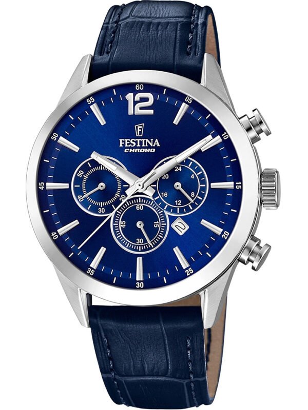 Festina F20542/2 Timeless Cronografo Orologio Uomo 44mm 5ATM