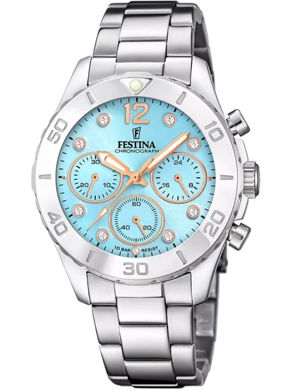 Festina F20603/4 Orologio Donna Boyfriend Cronografo 39mm 10ATM