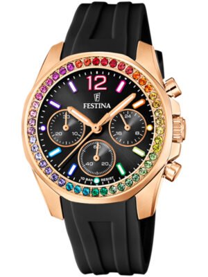 Festina F20611/3 Boyfriend Cronografo Orologio Donna 38mm 10ATM