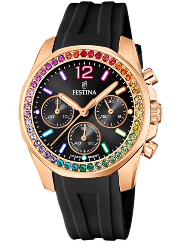 Festina F20611/3 Boyfriend Cronografo Orologio Donna 38mm 10ATM