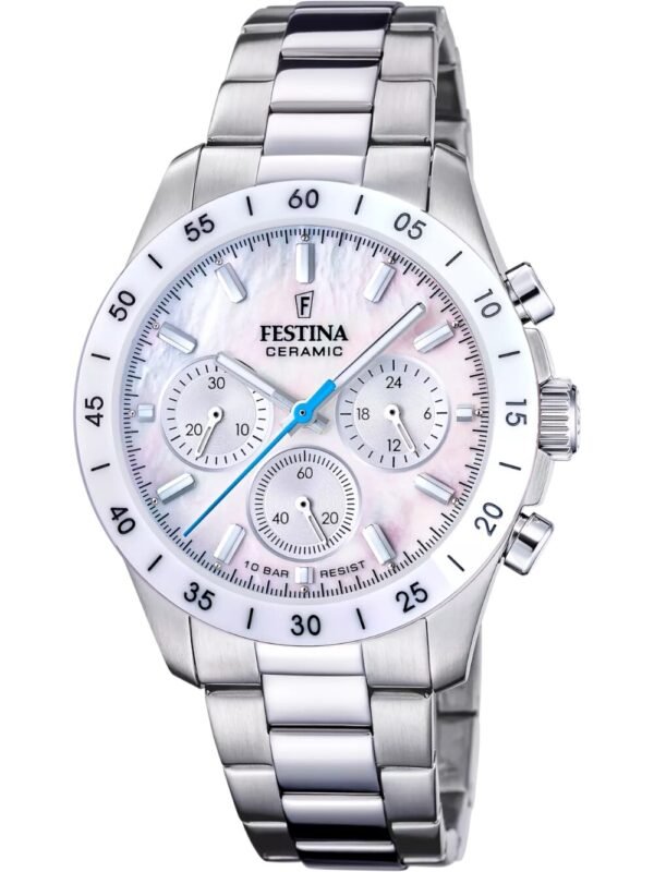 Festina F20693/1 Unisex Cronografo Ceramica 39mm 10ATM