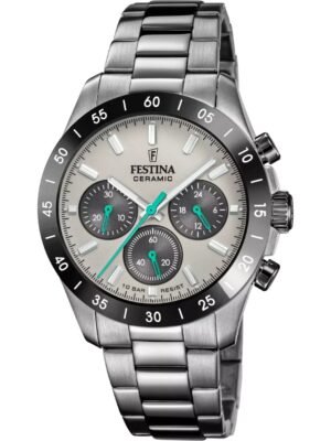 Festina F20703/1 Unisex Cronografo Ceramica 39mm 10ATM