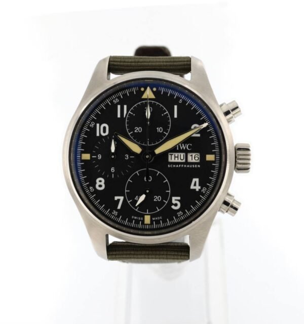 IWC Pilot Spitfire Chronograph ref. IW387901 Black Dial "Never Polished" Full Set 2020 shop online Horae Luxury - Vendita online orologi vintage di lusso