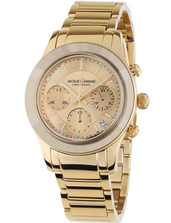 Jacques Lemans 1-2151H Venice Orologio Donna Cronografo 38mm 5ATM