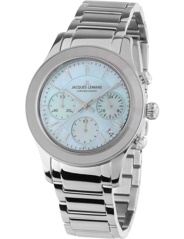 Jacques Lemans 1-2151K Venice Orologio Donna Cronografo 38mm 5ATM