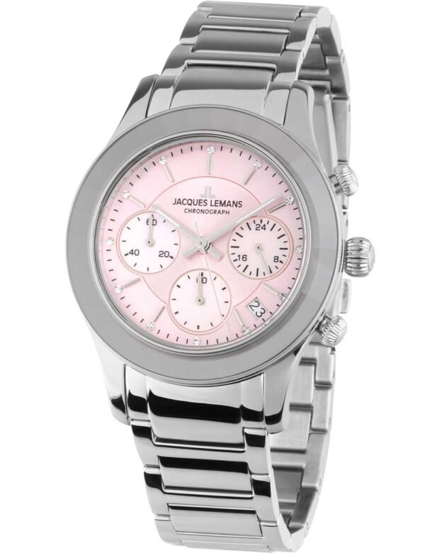 Jacques Lemans 1-2151L Venice Orologio Donna Cronografo 38mm 5ATM