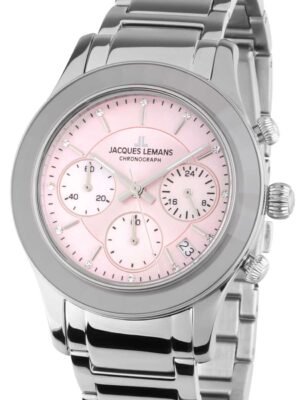 Jacques Lemans 1-2151L Venice Orologio Donna Cronografo 38mm 5ATM