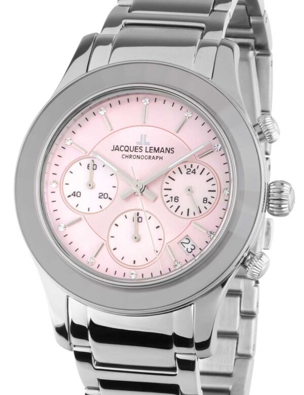 Jacques Lemans 1-2151L Venice Orologio Donna Cronografo 38mm 5ATM