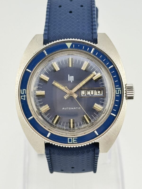 Lip Diver Bakelite Bezel Blu day date automatic 41mm steel case