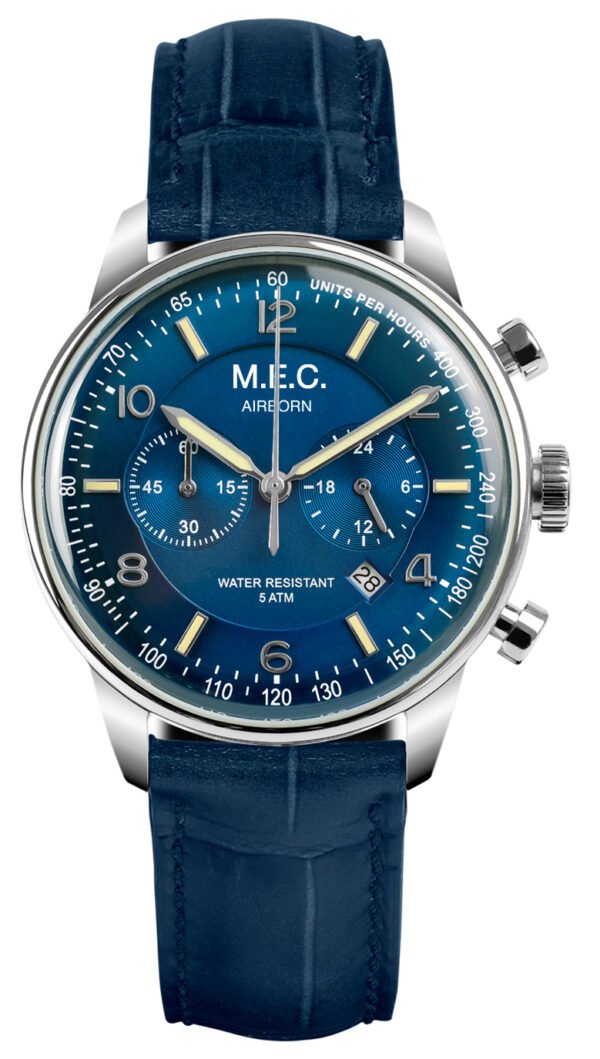 M.e.c. Airbon Con Cassa In Acciaio da 42mm e dial Blu