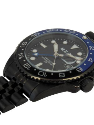 Mec Explora Gmt Cassa Pvd Acciaio 40mm Ghiera Blu e Nera