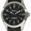 M.e.c. Modello S527 Automatico Nh35 Vetro Zaffiro Quadrante Nero Cinturino Pelle