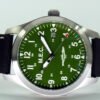 M.e.c. Modello S527 Quarzo Vetro Zaffiro Quadrante Verde Cinturino Pelle
