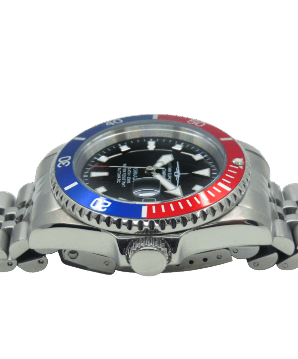Military European Company modello Tornado 03BR Automatico Ghiera Blu e Rossa
