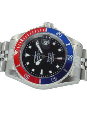 Military European Company modello Tornado 03BR Automatico Ghiera Blu e Rossa