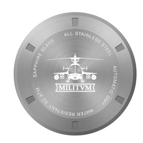 Militum Automatico GMT Elicopter Dial Black Lunetta Girevole Nera e Blu Militum Automatico GMT Elicopter Dial Black Lunetta Girevole Nera e Blu