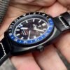 Militum Automatico GMT Elicopter Dial Black Lunetta Girevole Nera e Blu Militum Automatico GMT Elicopter Dial Black Lunetta Girevole Nera e Blu