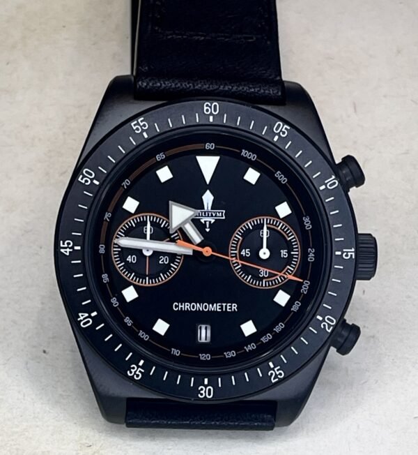 Militum Chronos Dotato Di Cronografo Cassa finitura Pvd Da 44mm Dial Nero
