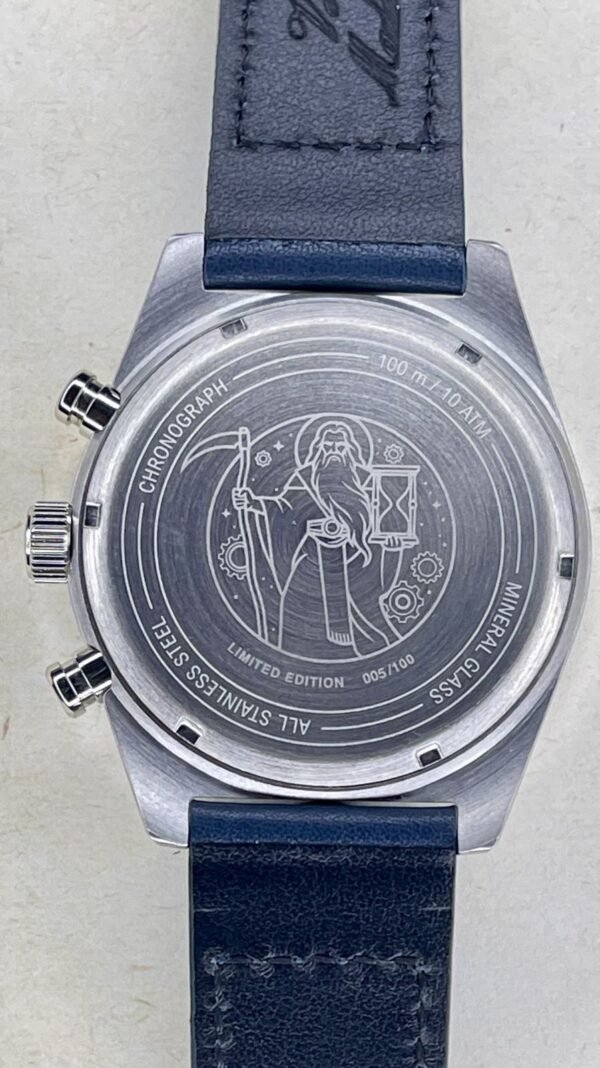 Militum Chronos Dotato Di Cronografo Cassa Satinata Da 44mm Dial Blu