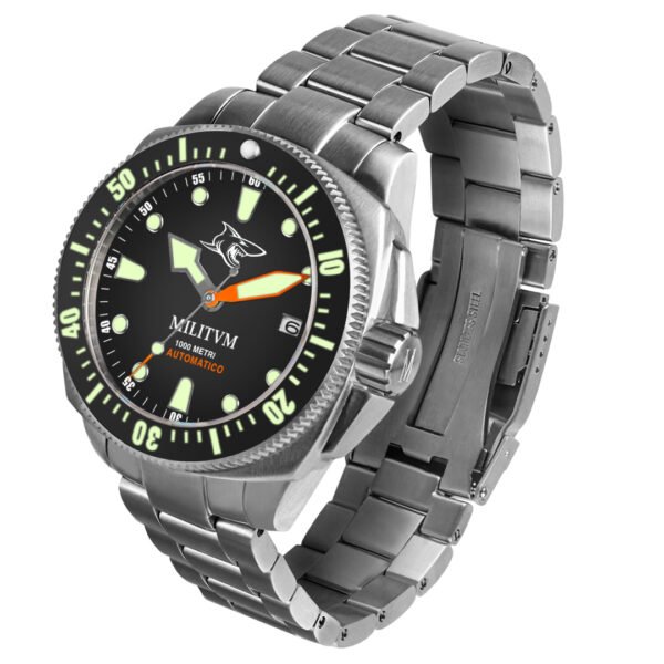 Militum Fortezza Marina M1 Cassa 42mm Sub 1000 Metri Limited Edition 1/100 Megalodonte Valvola Elio Vetro Zaffiro Ghiera Ceramica Quadrante Nero Militum Fortezza Marina M1 Cassa 42mm Sub 1000 Metri Limited Edition 1/100 Megalodonte Valvola Elio Vetro Zaffiro Ghiera Ceramica Quadrante Nero
