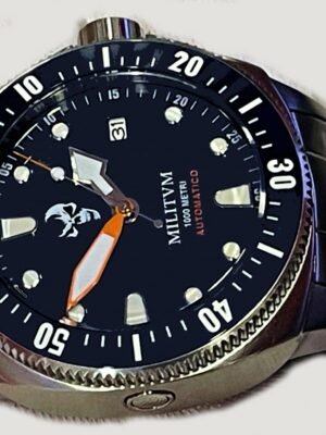 Militum Fortezza Marina Special Edition Skull S3 Cassa 42mm Sub 1000 Metri Limited Edition 1/50 Valvola Elio Vetro Zaffiro Ghiera Ceramica Quadrante Blu ed indici bianchi