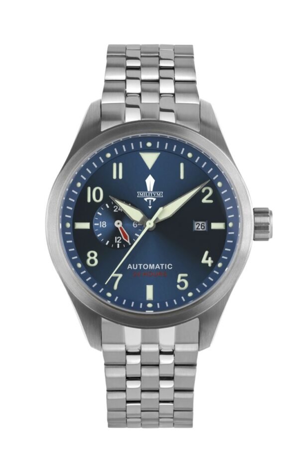 Militum Fuoriquota cassa 42 automatico zaffiro dial blu Braccialato
