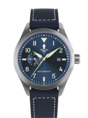 Militum Fuoriquota cassa 42 automatico zaffiro dial blu cinturino pelle