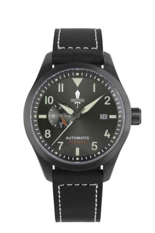 Militum Fuoriquota cassa 42 automatico zaffiro dial Grigio Gun cinturino pelle Militum Fuoriquota cassa 42 automatico zaffiro dial Grigio Gun cinturino pelle