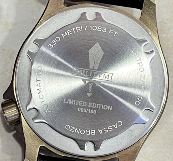 Militum Marisub In Bronzo Cassa 44mm Vetro zaffiro Sub 330 metri Quadrante Blu