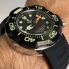 Militum Ocean 1000 Metri Automatico con valvola Elio Zaffiro Limited Edition Gladio Cassa Satinata e Ghiera Nera Con Cinturino Nero