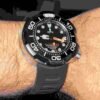 Militum Ocean 1000 Metri Automatico con valvola Elio Zaffiro Limited Edition Gladio Cassa Satinata e Ghiera Nera Con Cinturino Nero