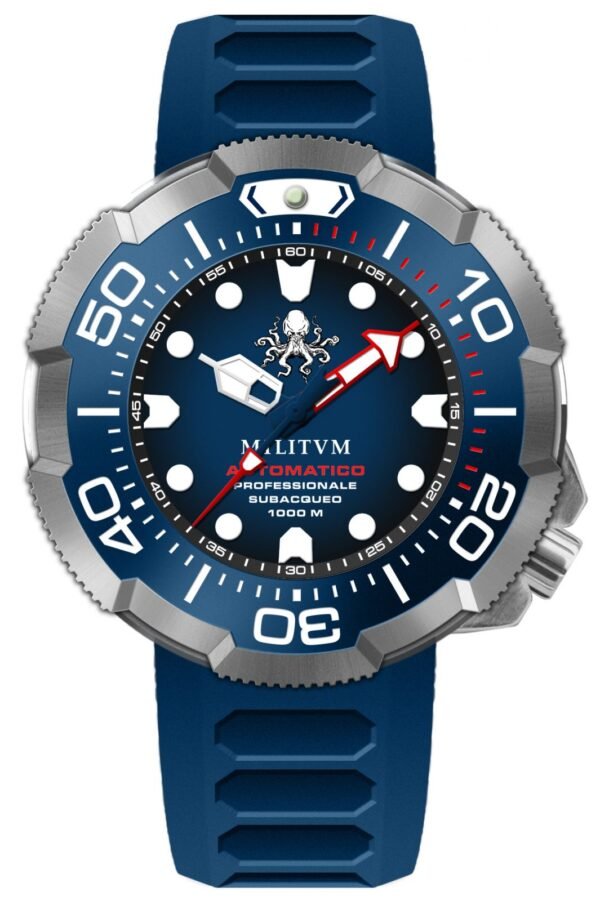 Militum Ocean 1000 Metri Automatico con valvola Elio Zaffiro Limited Edition Octopus
