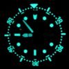 Militum Pelagus con Cassa 40mm 30atm sub 300 Mt. Vetro Zaffiro pvd black Spesore 13 mm Vetro Zaffiro Quadrante nero Gladio Cinturino Gomma Nero con Cuciture Arancioni