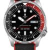 Militum Pelagus con Cassa 40mm 30atm sub 300 Mt. Vetro Zaffiro pvd black Spesore 13 mm Vetro Zaffiro Quadrante nero Gladio Cinturino Gomma Nero con Cuciture Rosse