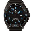 Militum Poseidone C3 Cassa 46mm Sub 1000 Metri Limited Edition 1/100 Valvola Elio Vetro Zaffiro Ghiera Ceramica Quadrante California Nero Con Inserti Blu