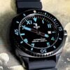 Militum Poseidone C3 Cassa 46mm Sub 1000 Metri Limited Edition 1/100 Valvola Elio Vetro Zaffiro Ghiera Ceramica Quadrante California Nero Con Inserti Blu