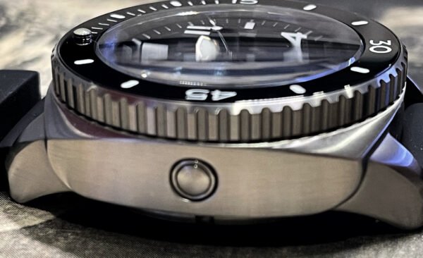 Militum Poseidone P1 Cassa 46mm Sub 1000 Metri Limited Edition 1/100 Valvola Elio Vetro Zaffiro Ghiera Ceramica Quadrante Pan Nero