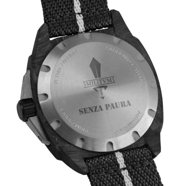 Militum Vulcanico da 42mm In Carbonio Forgiato e Titanio 30 Atm Dial Black Cinturino Nato